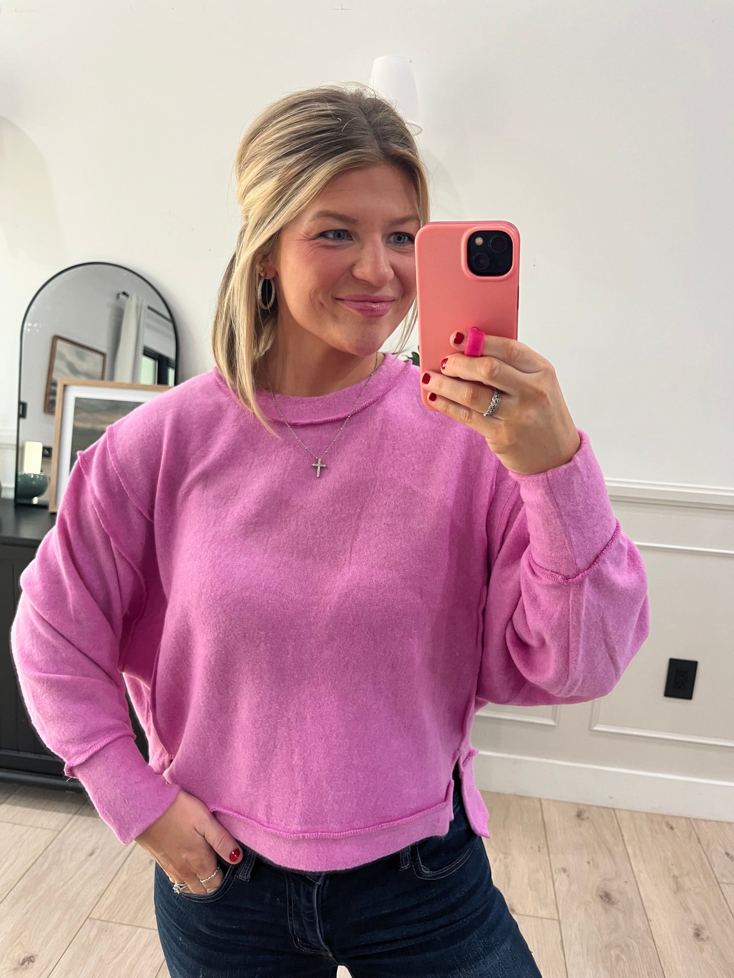 Chai Comfort Sweater - Magenta
