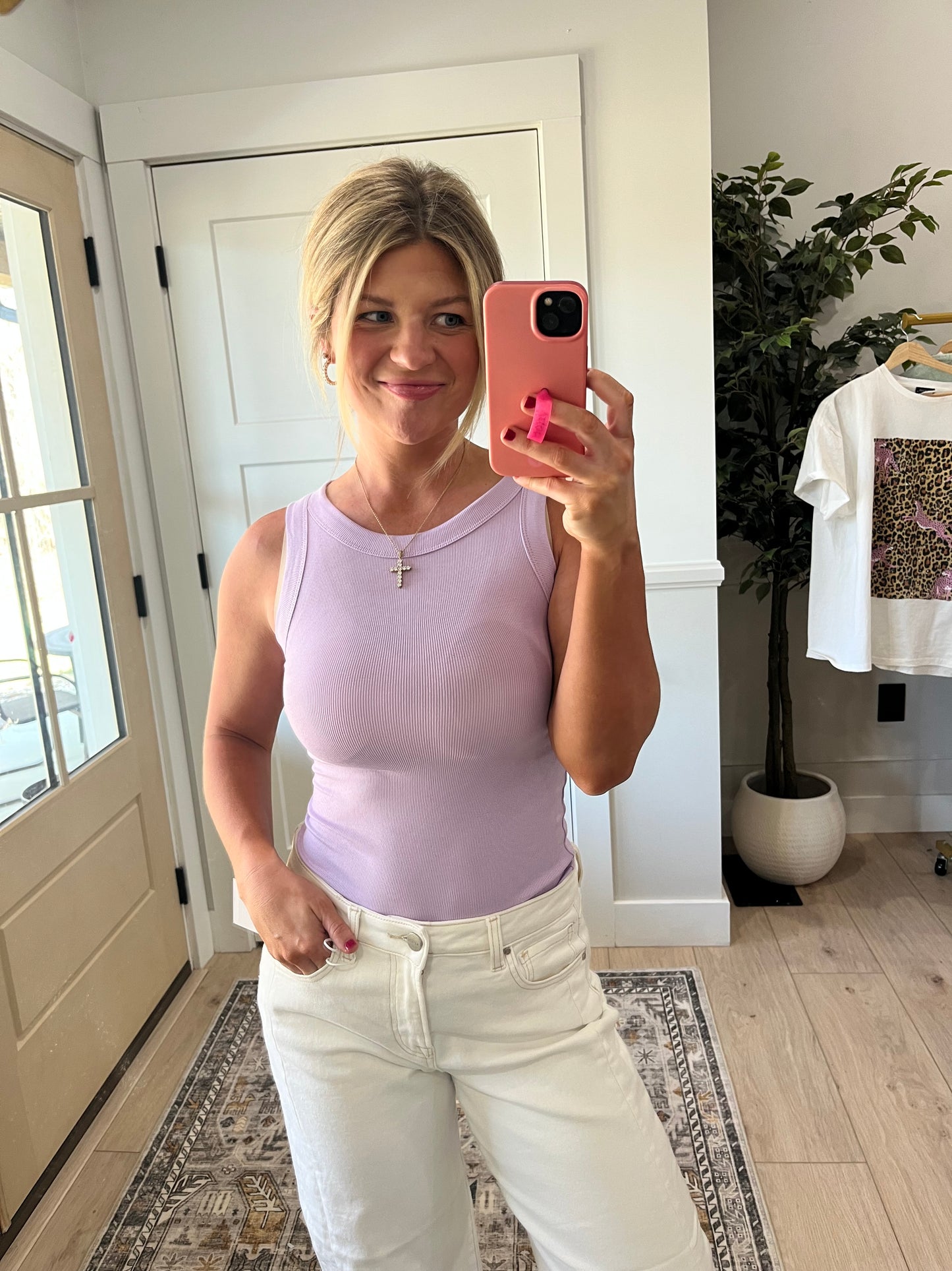 Lavendar Ribbed Tank