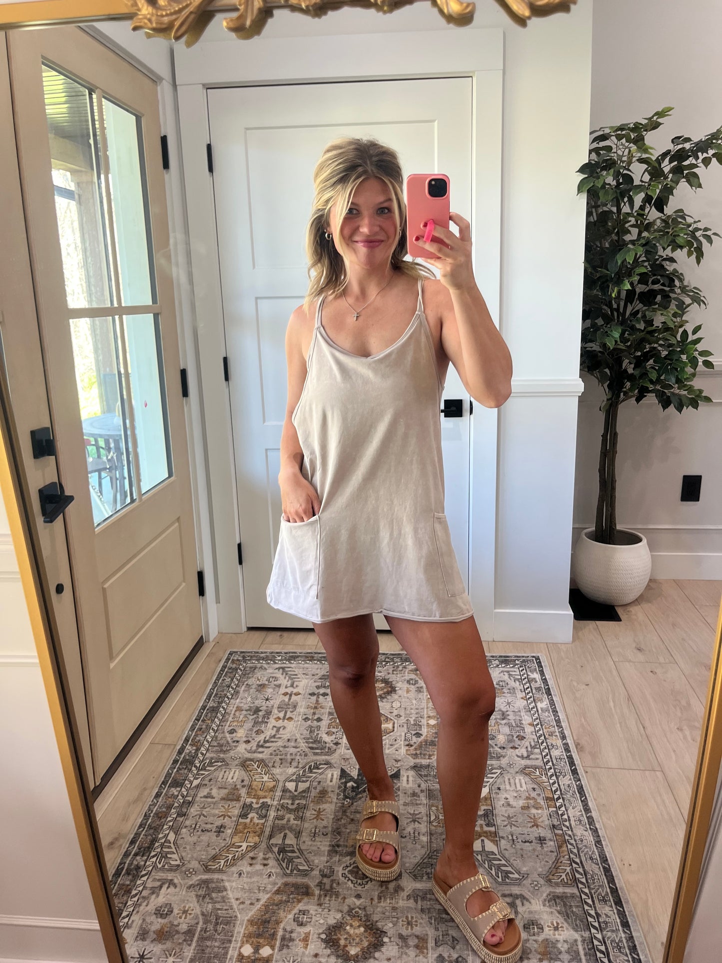 Coastal Cutie Dress - beige