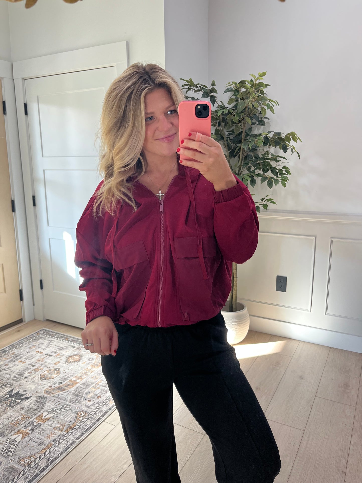 Scuba Jacket - Wine Red