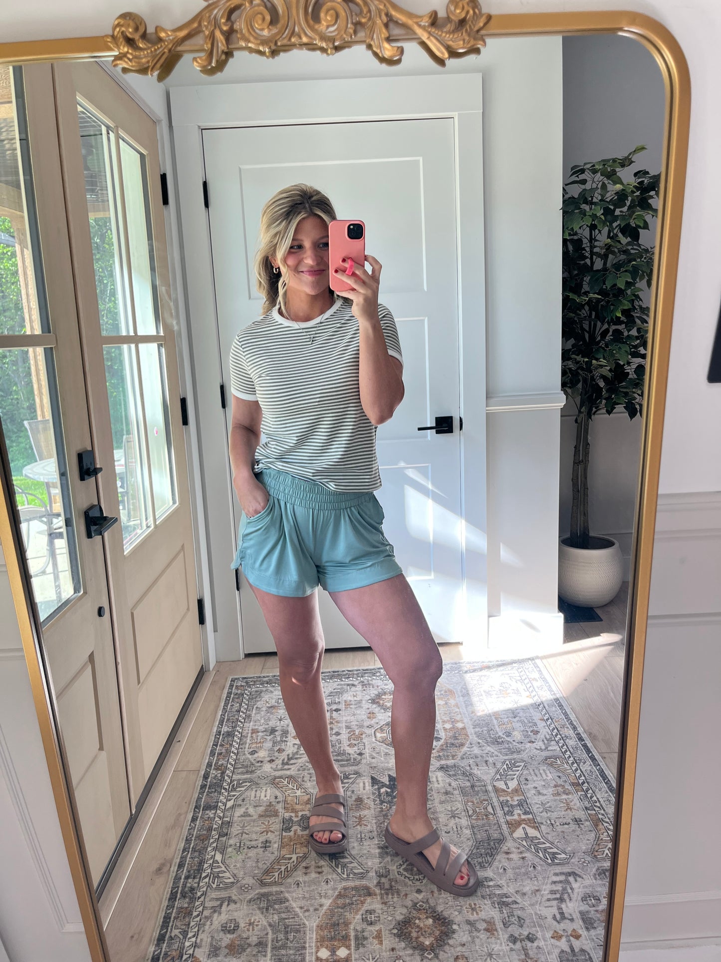 Palm Breeze Shorts - Ash Jade