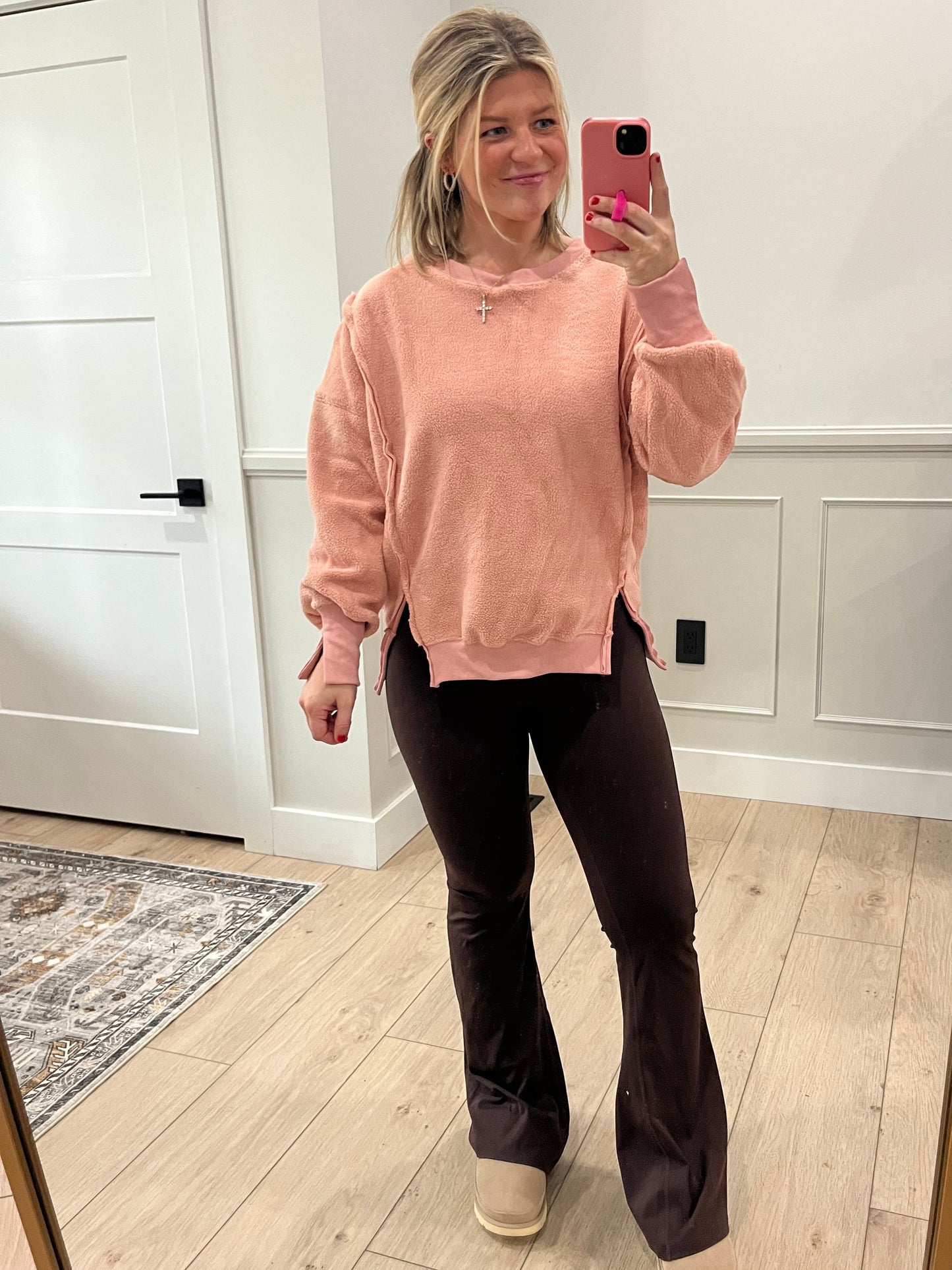 Salmon Teddy Pullover