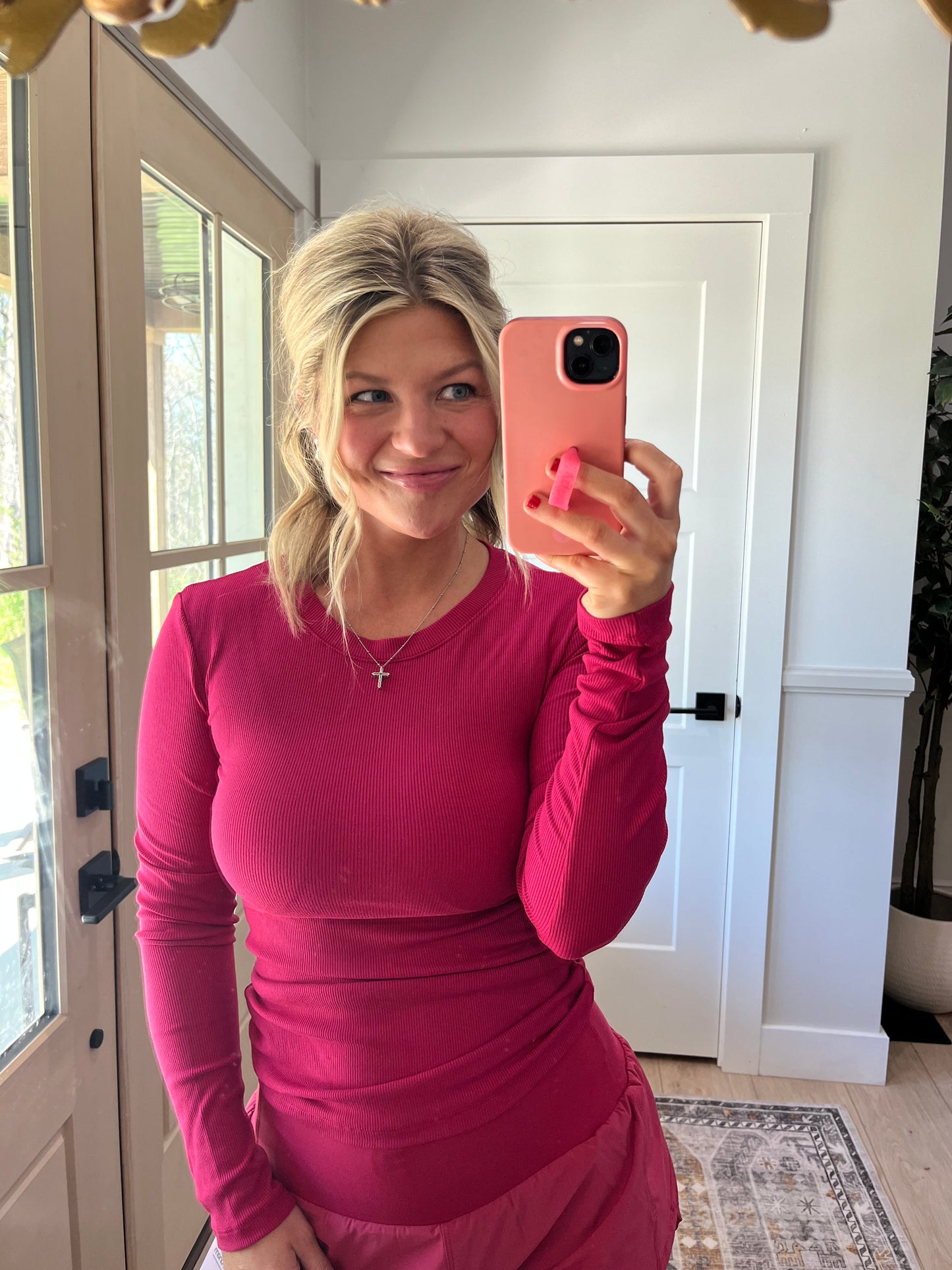 Freestyle Ribbed Long Sleeve - Plum Pink