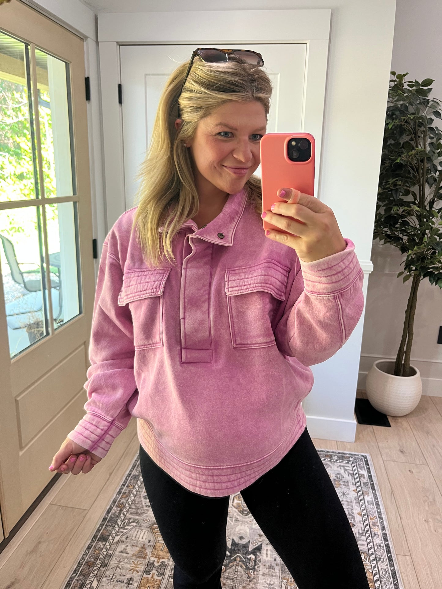 Stonewash Collar Pullover