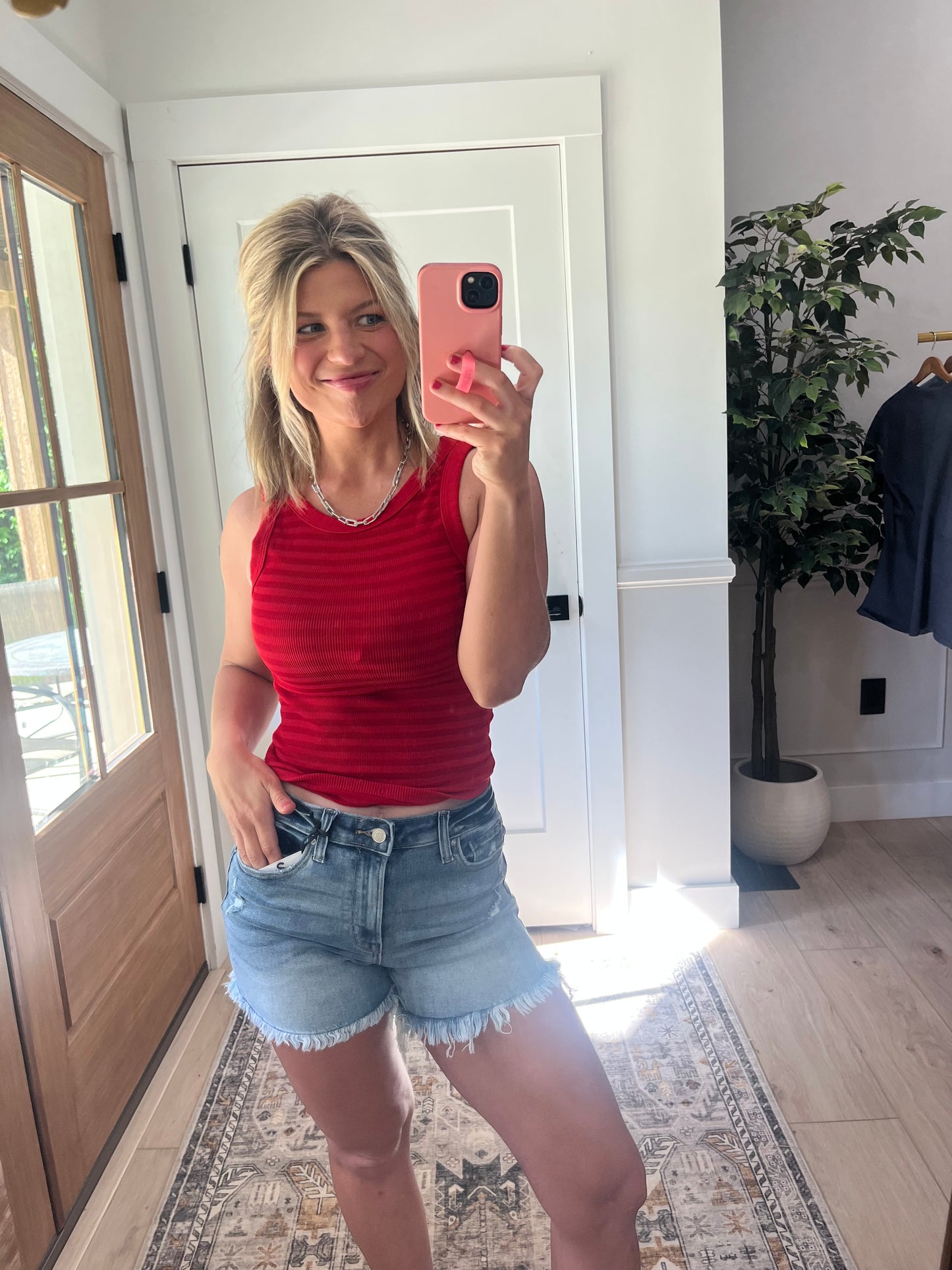 Picture Perfect Tank - Red Stripes