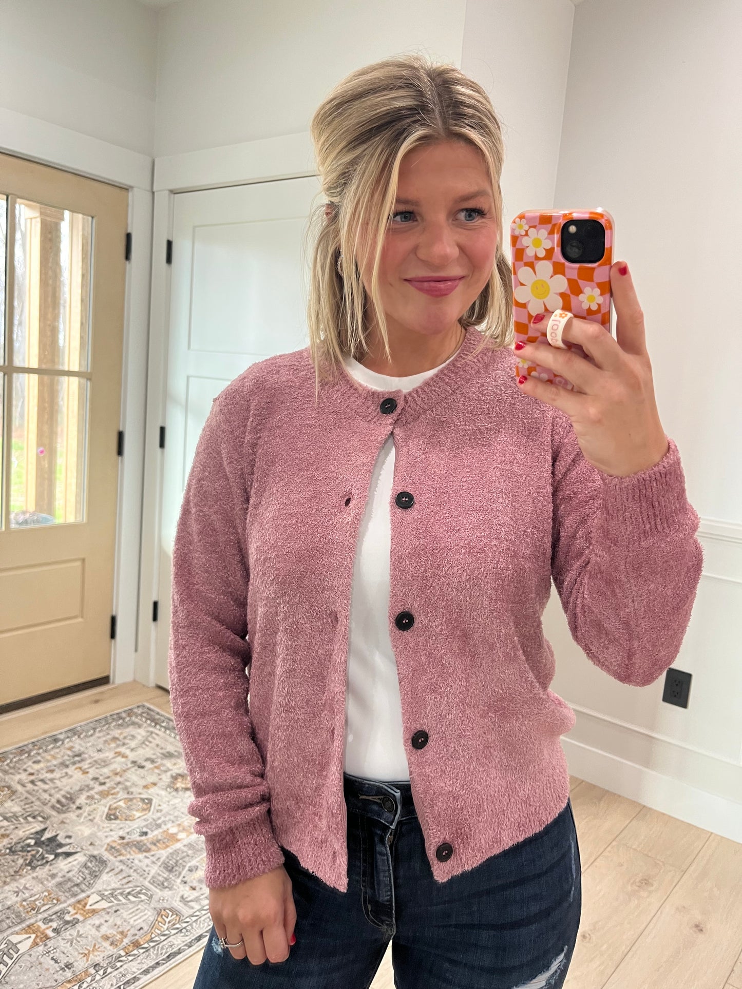 Everyday Slay Cardi - Light Rose