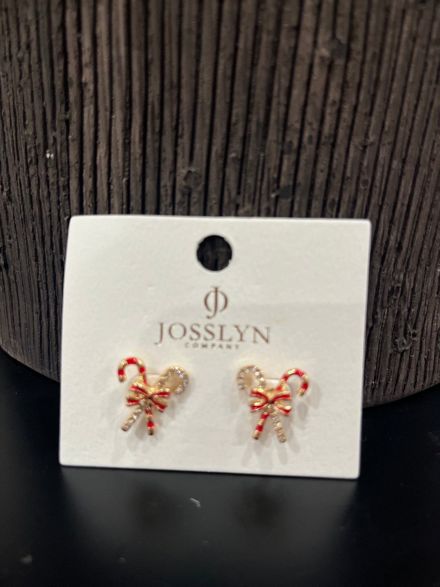 Candy Cane Bow Earrings