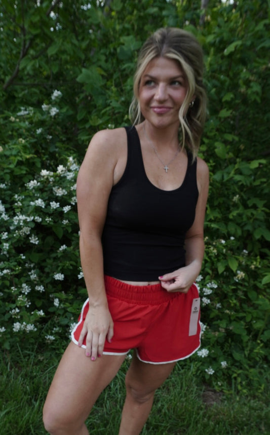 Carolina Ribbed Tank - Black