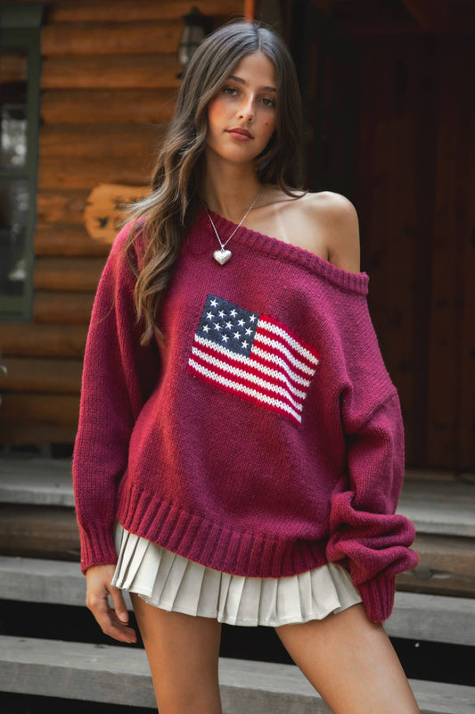 Brandi American Flag Knit