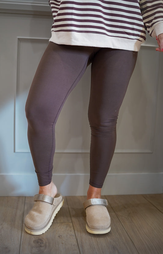 Core Essential Butter V Waist Leggings - Espresso