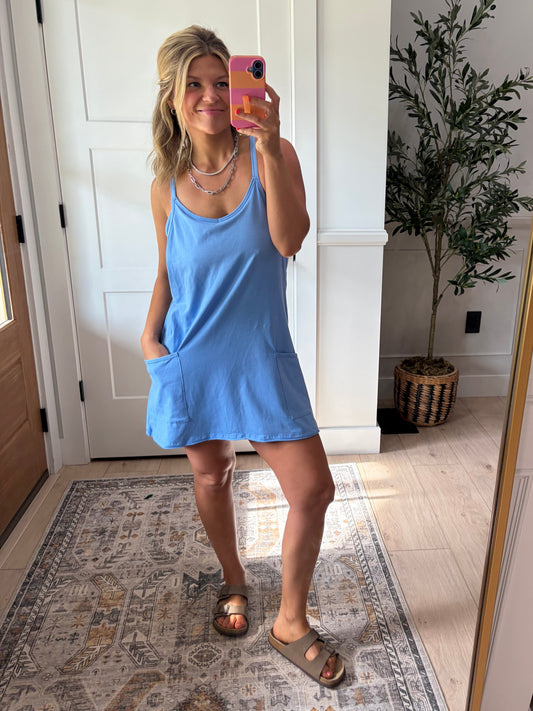 Coastal Cutie Dress - blue