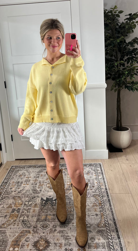 Yellow Peep Cardi