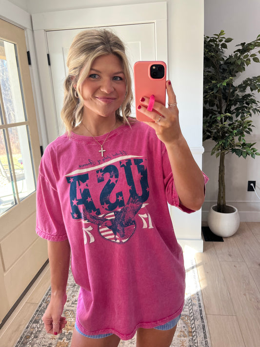 USA 1776 Pink Graphic