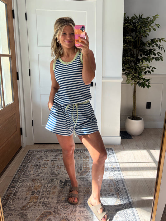 Coastal Crush Set - Navy Stripes