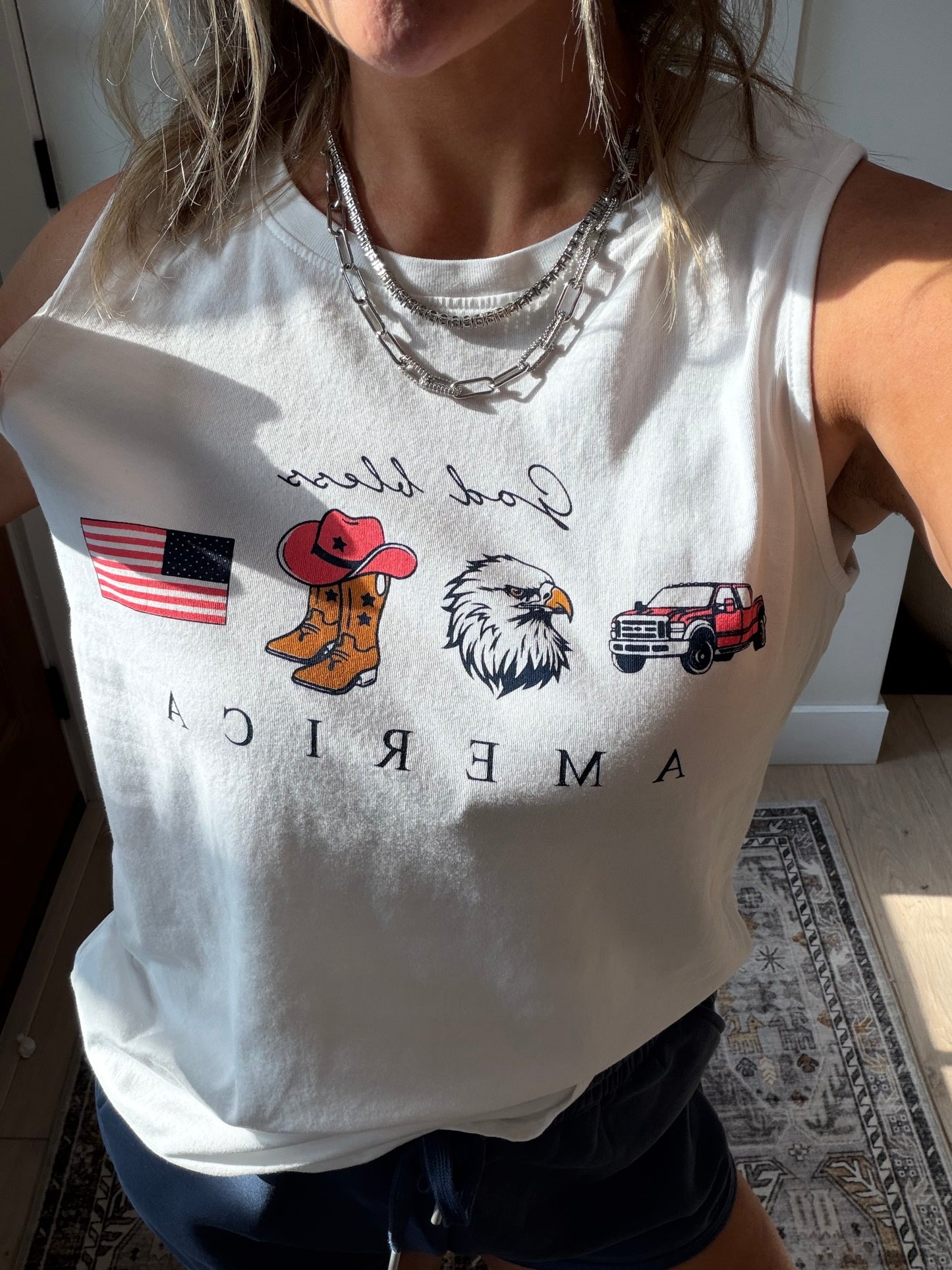 God Bless America Muscle Tank