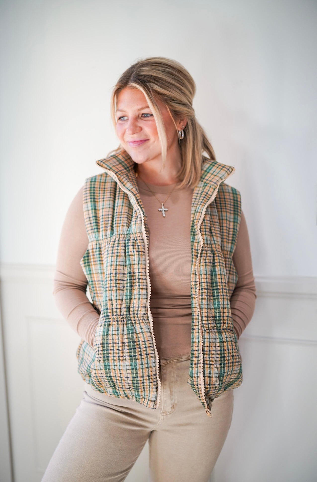 Cozy Pine Quilted Vest
