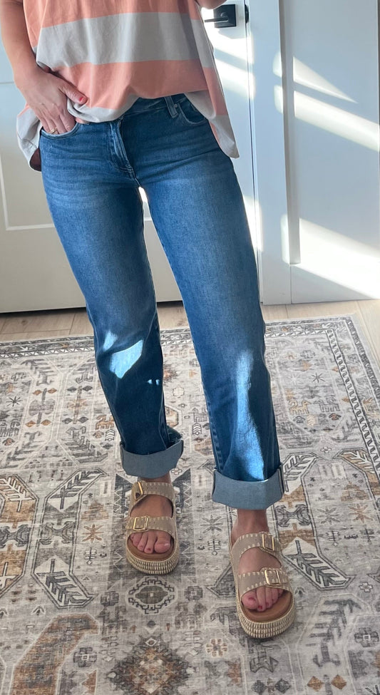 Risen Cuffed Ankle Jeans