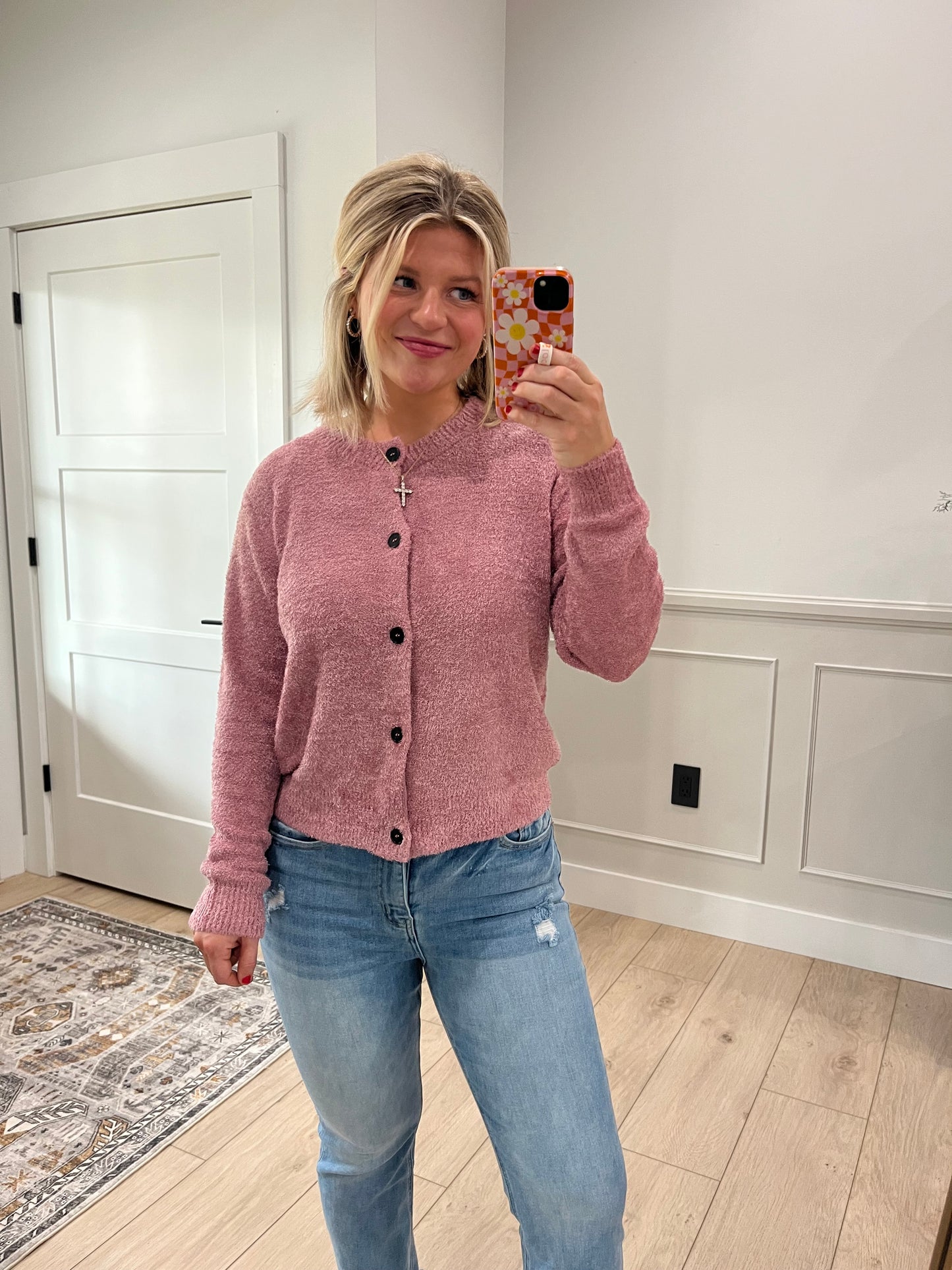 Everyday Slay Cardi - Light Rose