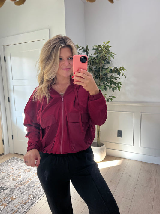 Scuba Jacket - Wine Red