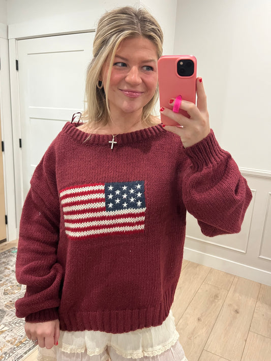 Brandi Americqn Flag Knit
