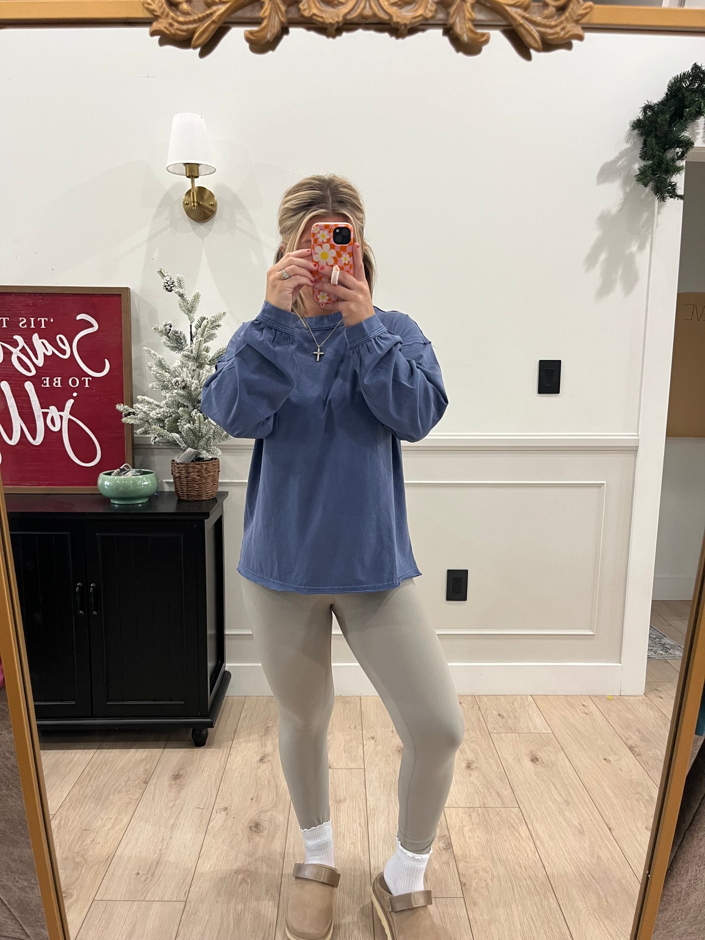 Cotton Crew - Denim Blue