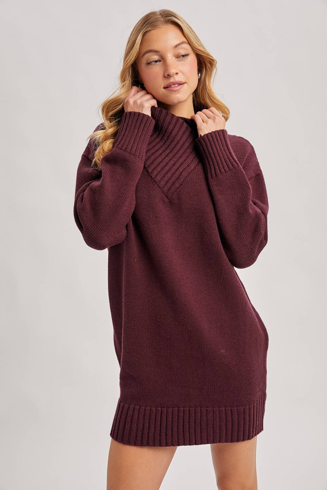 Burgundy Bliss Sweater Dress