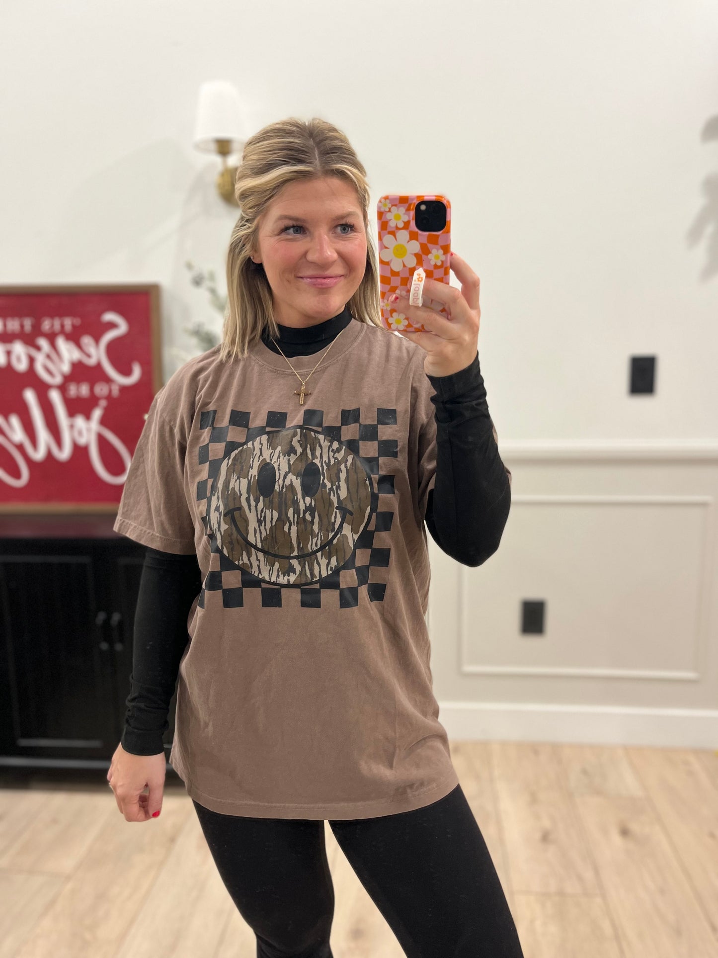 Comfort Colors Camo Smiles Tee