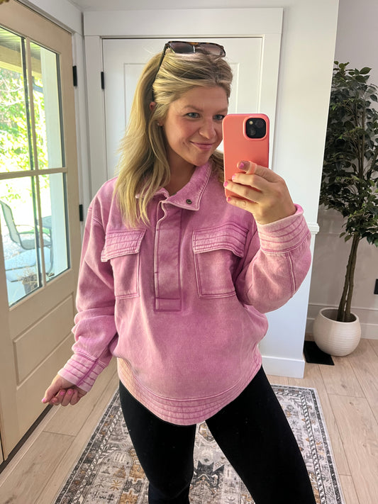 Stonewash Collar Pullover