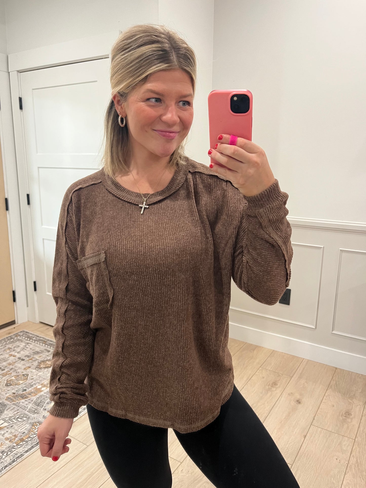 Georgia Top - Chocolate Brown