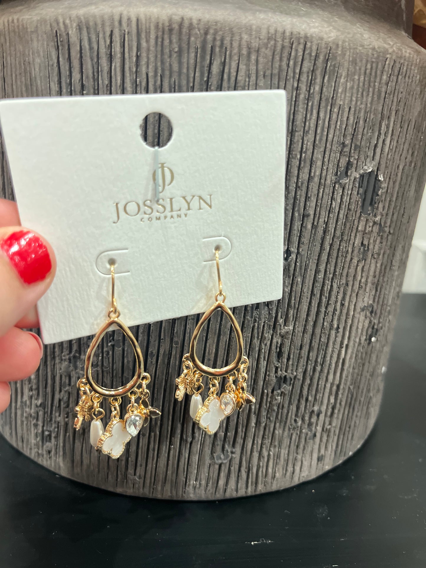 Gold Pendant Earrings