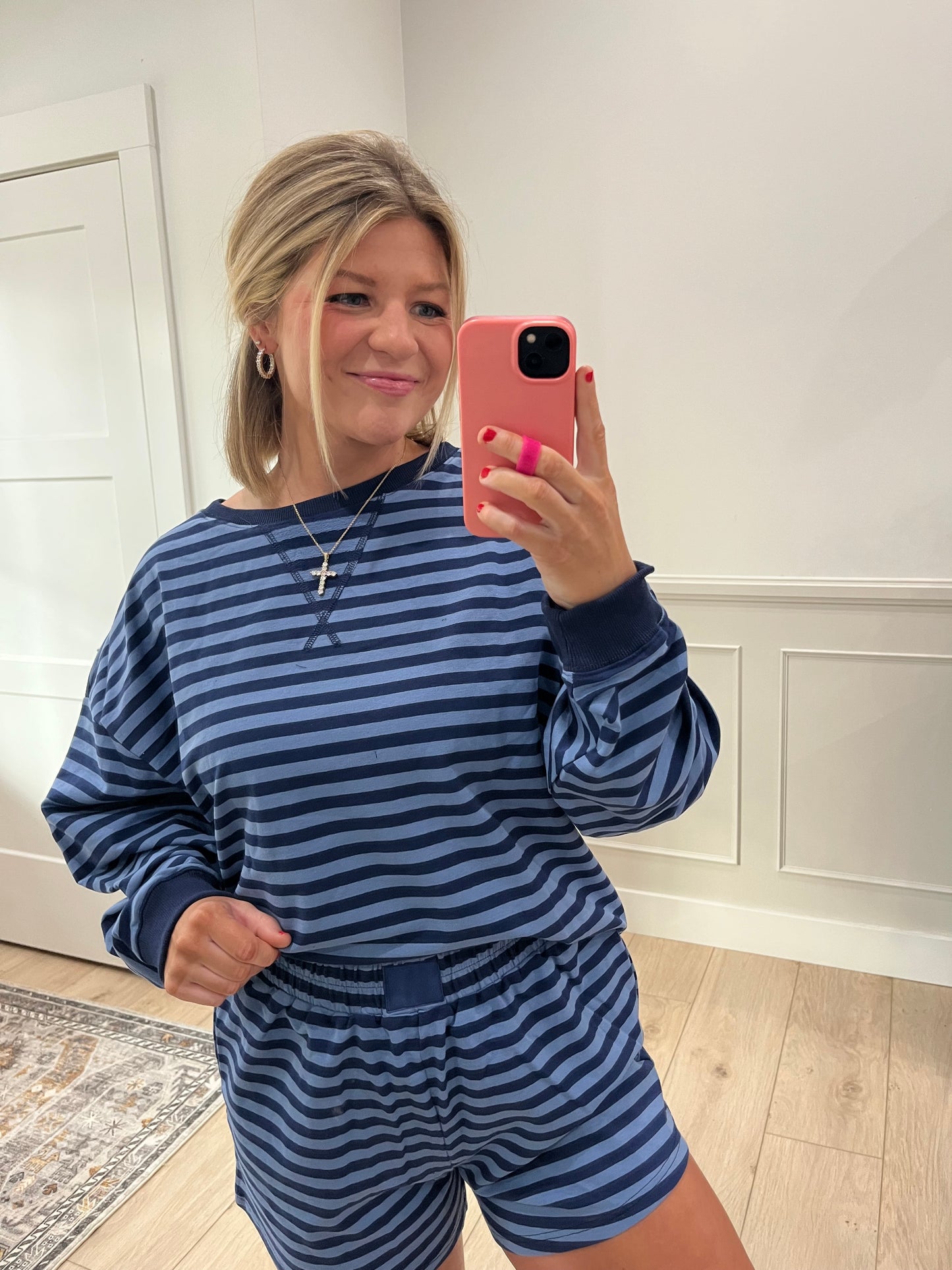 Spring Fling - Blue Stripe Shorts