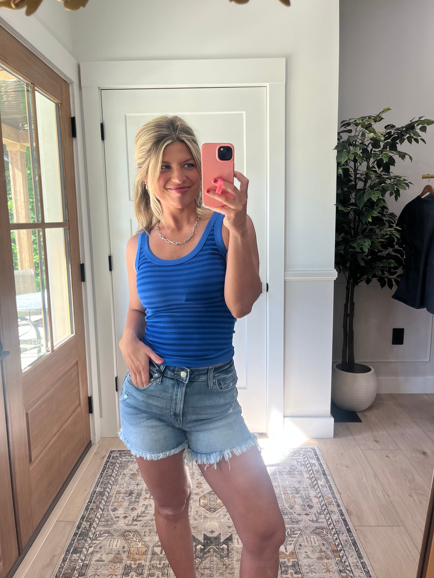 Picture Perfect Tank - Blue Stripes