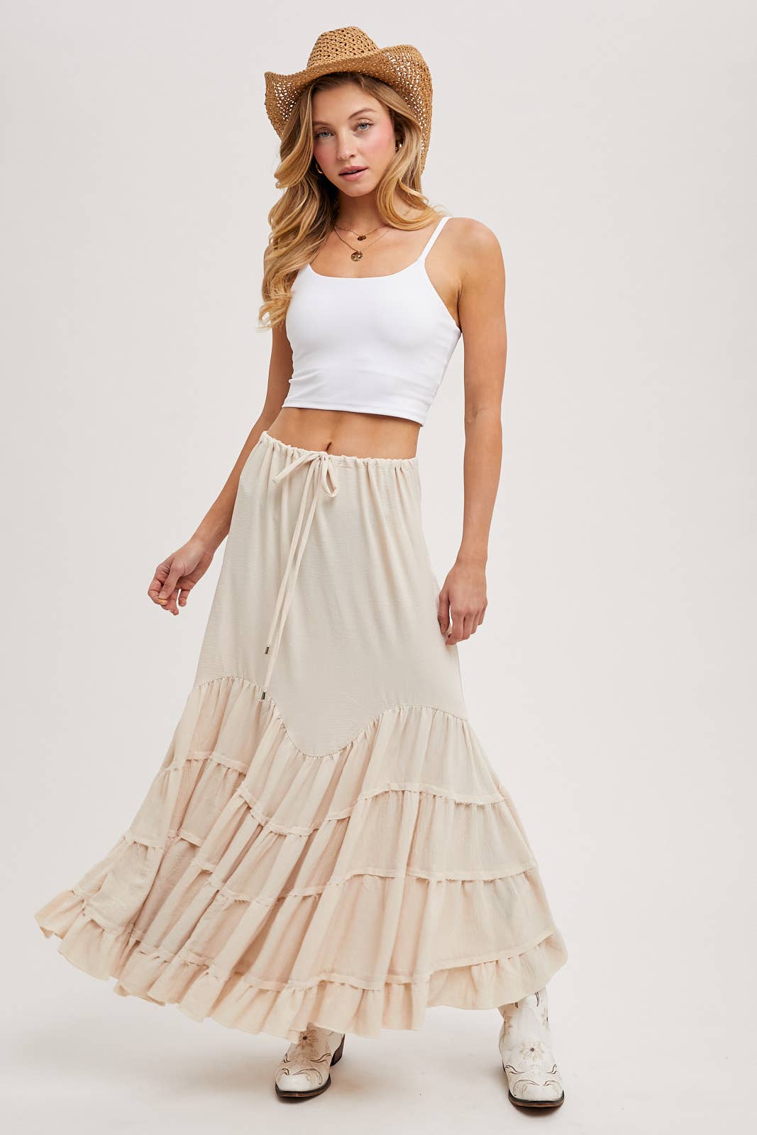 Sandy Sway Tiered Maxi