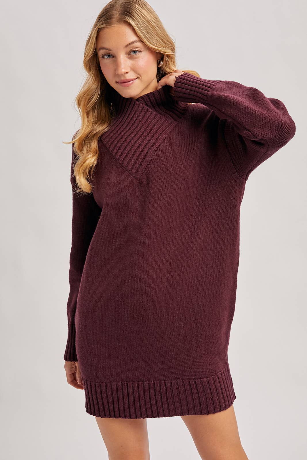 Burgundy Bliss Sweater Dress